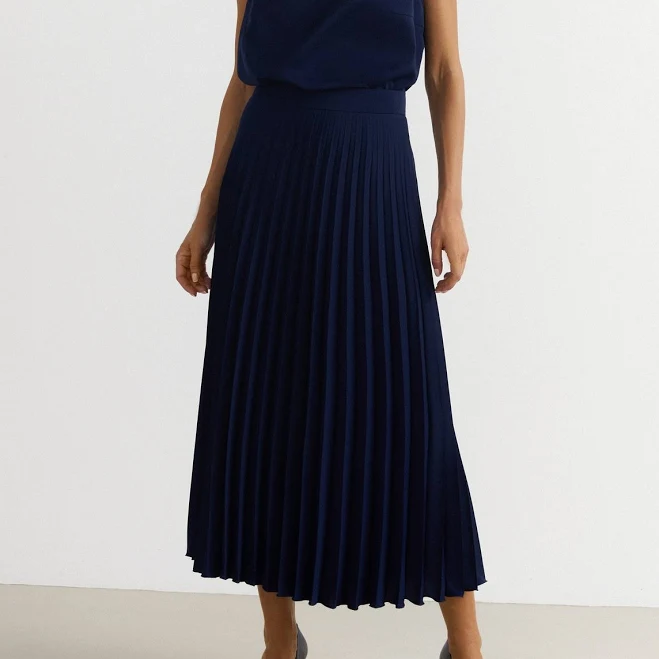 skirt Спідниця міді плісе костюмна тканина синя VOVK VOVK $1679